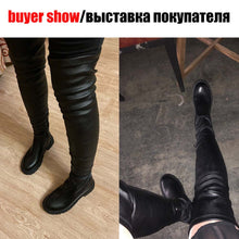 Load image into Gallery viewer, Brand Design Skidproof Sole Cosy Chunky Heels Fashion Stylish Leisure Cool Add Fur Winter Over The Knee High Boots Shoes Women
