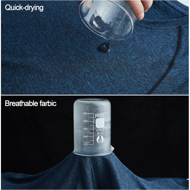 Reebok Summer Solid Short Sleeve T-shirt Men Gym Fitness Sports Muscle Men T-Shirt Male Bodybuilding Skinny T-shirt Quick Drying