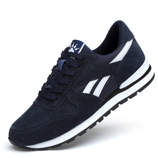 Breathable Running Shoes for Men Outdoor Sport Running Shoes Women Genuine Leather Sneakers Light Casual Anti-skid Walking Shoes