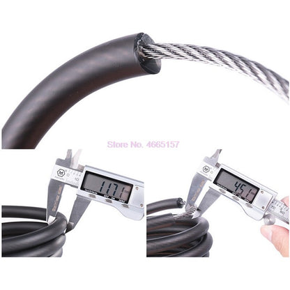By DHL 20pcs WHEEL UP 1.2m 1.5m 1.8m Anti Theft Bike Lock Steel Wire Safe Bicycle Lock quality Road Bicycle password Lock