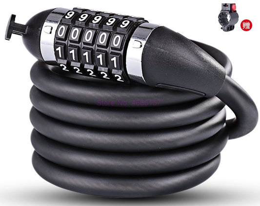 By DHL 20pcs WHEEL UP 1.2m 1.5m 1.8m Anti Theft Bike Lock Steel Wire Safe Bicycle Lock quality Road Bicycle password Lock