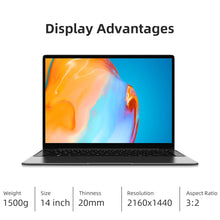 將圖片載入圖庫檢視器 CHUWI GemiBook Pro 14 inch 2K Screen Laptop 12GB RAM 256GB SSD Intel Celeron Quad Core Windows 10 Computer with Backlit Keyboard
