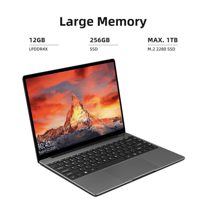 CHUWI GemiBook Pro 14 inch 2K Screen Laptop 12GB RAM 256GB SSD Intel Celeron Quad Core Windows 10 Computer with Backlit Keyboard