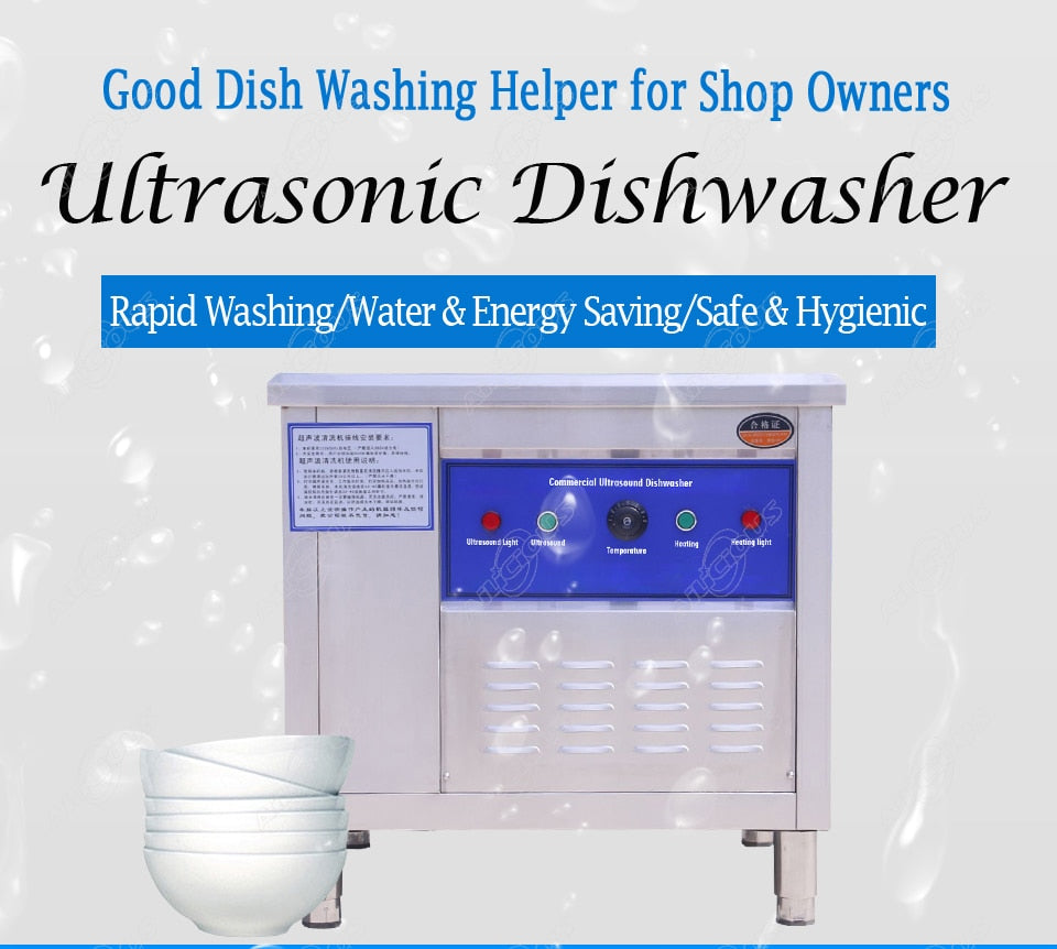 CSB60 Kitchen ultrasonic dish plate cleaner washing machine/ultrasound kitchen dishwasher cleaning Freestanding Stainless steel