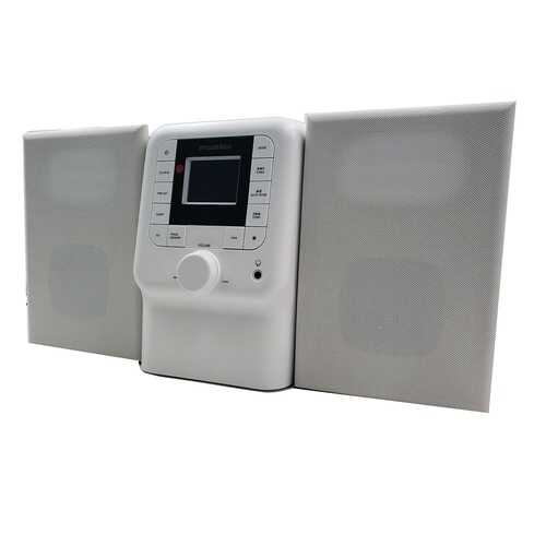SYLVANIA SRCD2732BT-WHITE Bluetooth Micro System with FM Radio and CD Player (White)