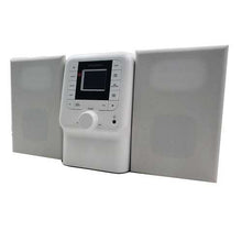 Charger l&#39;image dans la galerie, SYLVANIA SRCD2732BT-WHITE Bluetooth Micro System with FM Radio and CD Player (White)
