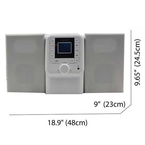 SYLVANIA SRCD2732BT-WHITE Bluetooth Micro System with FM Radio and CD Player (White)