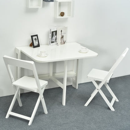 Cafe Furniture Sets solid wood folding 1 table +2 chairs set retractable restaurant dining table chairs set coffee Furniture