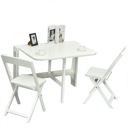 Cafe Furniture Sets solid wood folding 1 table +2 chairs set retractable restaurant dining table chairs set coffee Furniture