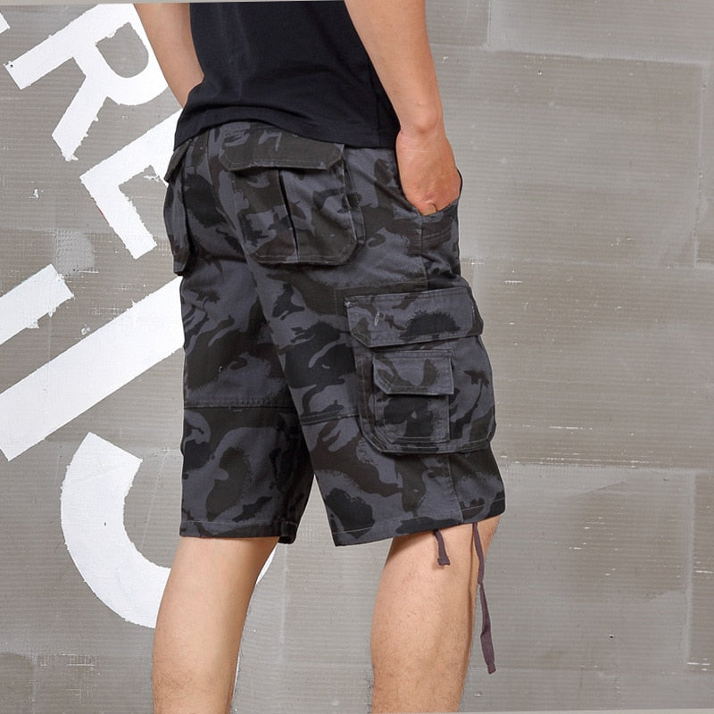 Camouflage Cargo Shorts Men 2019 New Fashion Casual Shorts Male Loose Work Shorts Military Short Pants Plus Size 29 44