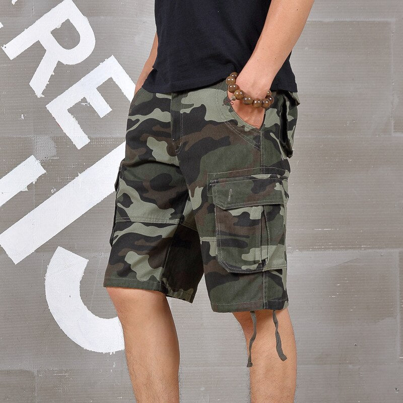 Camouflage Cargo Shorts Men 2019 New Fashion Casual Shorts Male Loose Work Shorts Military Short Pants Plus Size 29 44