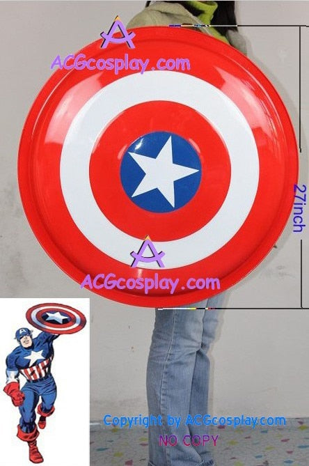 Captain America Shield metal made diameter 27" high quality cosplay prop