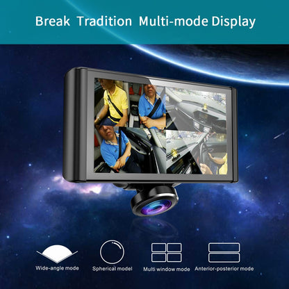 Car DVR Camera Dash Cam 360 degree Fisheye Lens  HD 1080P Video Recorder 5 inch LCD IPS Touch Screen Loop Recording Easy install