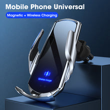 Load image into Gallery viewer, Car Holder for Phone Induction Charger Wireless Chargers for iPhone Samsung Huawei Xiaomi Fast Charging Mount Automatic Sensor
