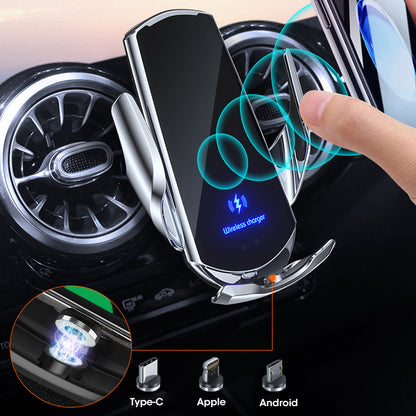 Car Holder for Phone Induction Charger Wireless Chargers for iPhone Samsung Huawei Xiaomi Fast Charging Mount Automatic Sensor