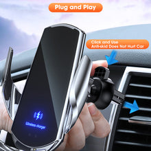Load image into Gallery viewer, Car Holder for Phone Induction Charger Wireless Chargers for iPhone Samsung Huawei Xiaomi Fast Charging Mount Automatic Sensor
