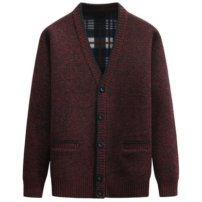 Cardigan 2021 Men's Fashion Sweaters New Outdoors Solid Long Sleeves Thick Classic Keep Warm Male Spring Autumn Winter MOOWNUC