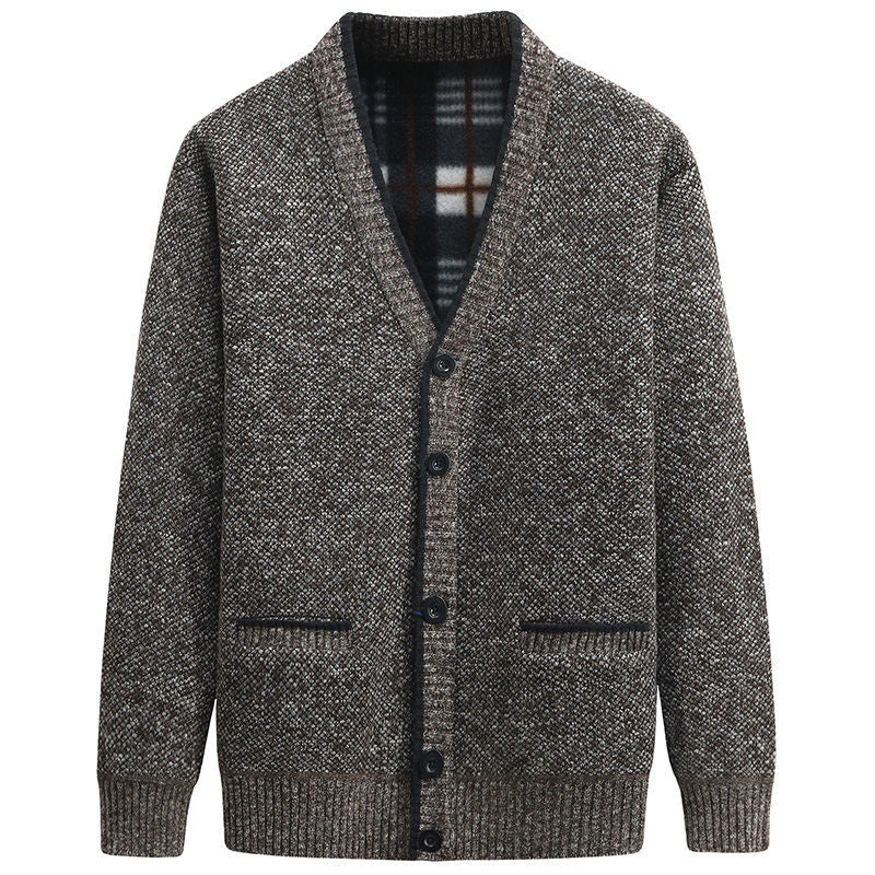 Cardigan 2021 Men's Fashion Sweaters New Outdoors Solid Long Sleeves Thick Classic Keep Warm Male Spring Autumn Winter MOOWNUC
