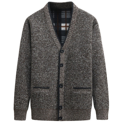 Cardigan 2021 Men's Fashion Sweaters New Outdoors Solid Long Sleeves Thick Classic Keep Warm Male Spring Autumn Winter MOOWNUC