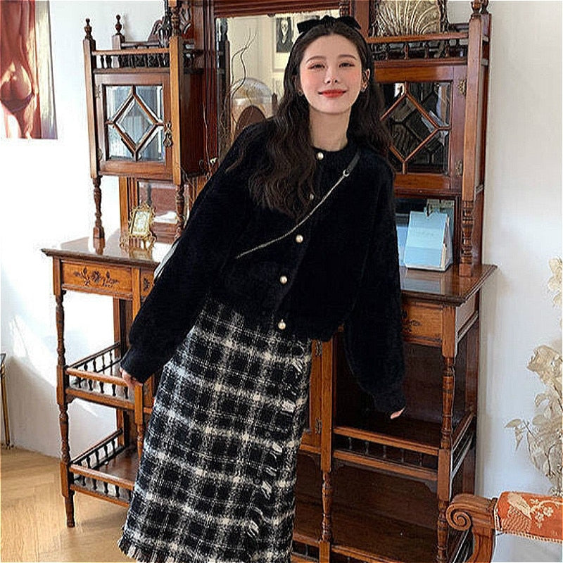 Cardigan Women Solid Knitted Retro Popular Korean Style Jumper Sweaters Newest Daily All-match Loose O-Neck Vintage Soft Autumn