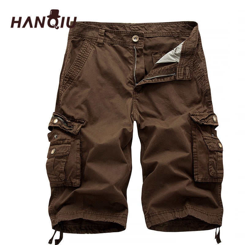Cargo Shorts Men 2020 Summer Army Military Tactical Homme Shorts Casual Solid Multi-Pocket Male Cargo Shorts Plus Size