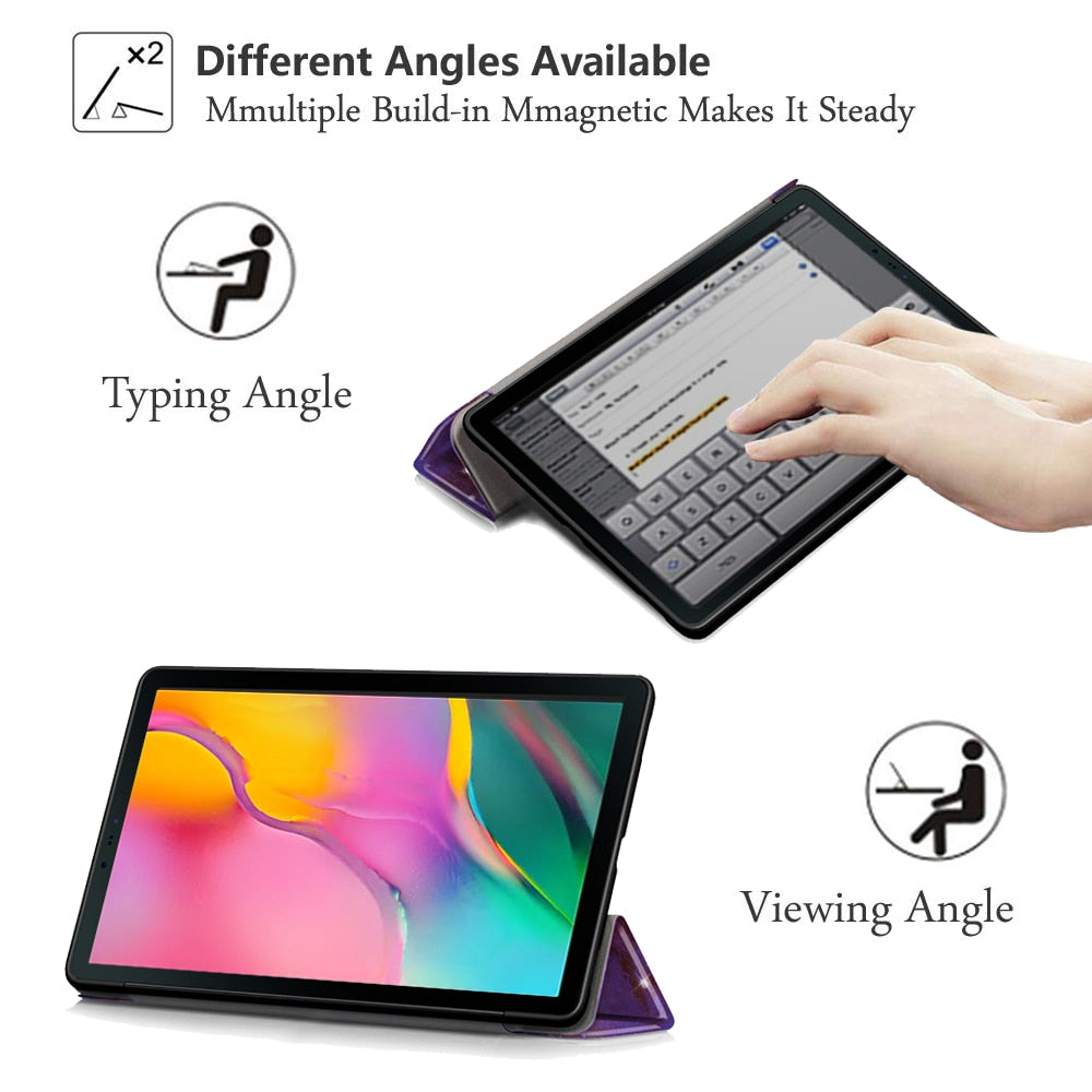 Case for Samsung Galaxy Tab A 10.1 SM T510/T515 Tablet Adjustable Folding Stand Cover for Samsung Galaxy Tab A 10.1 2019 Case
