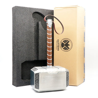 Cattoys Metal Hammer 1:1 Scale Thor Hammer 43CM Replica Collection Modell Toy Gift Cosplay Prop Mjolnir With Original Box