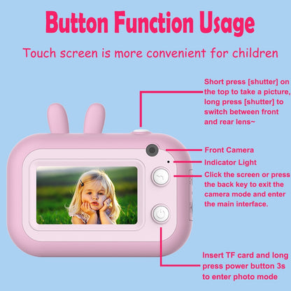 Child Camera Kids 32GB Instant photo Camera For Children Print Camera 1080P HD Digital Camera For Kids Photo Camera Toy Birthday