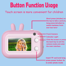 将图片加载到图库查看器，Child Camera Kids 32GB Instant photo Camera For Children Print Camera 1080P HD Digital Camera For Kids Photo Camera Toy Birthday

