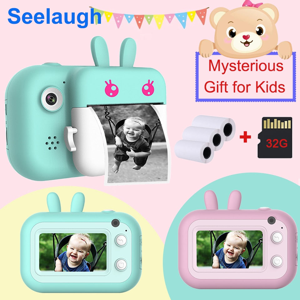 Child Camera Kids 32GB Instant photo Camera For Children Print Camera 1080P HD Digital Camera For Kids Photo Camera Toy Birthday