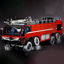 Charger l&#39;image dans la galerie, Children Christmas Gift MOC-4446 Airport Crash Tender Boat Building Blocks Crane City Firefighting Car Bricks Kids Toys for Boys
