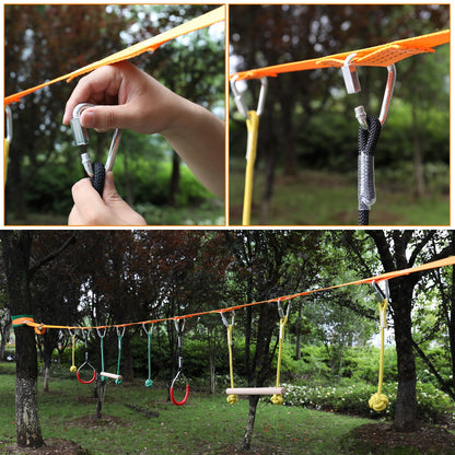 Children Climbing Ninja Rope Ninja Line Obstacle Training Equipment Kids Fun Slack Line Outdoor Children's Sports Equipment