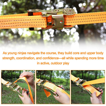 Children Climbing Ninja Rope Ninja Line Obstacle Training Equipment Kids Fun Slack Line Outdoor Children's Sports Equipment