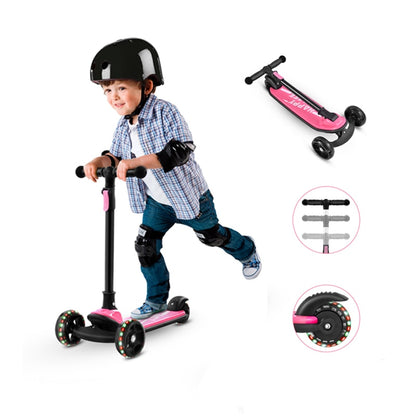 Children Scooter 3 Wheels Kick Scooter Children Foot Scooters Adjustable Height Kids Scooters for Home Party Gift. Folding Scooter