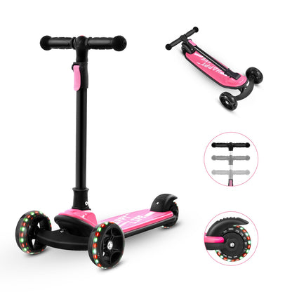 Children Scooter 3 Wheels Kick Scooter Children Foot Scooters Adjustable Height Kids Scooters for Home Party Gift. Folding Scooter