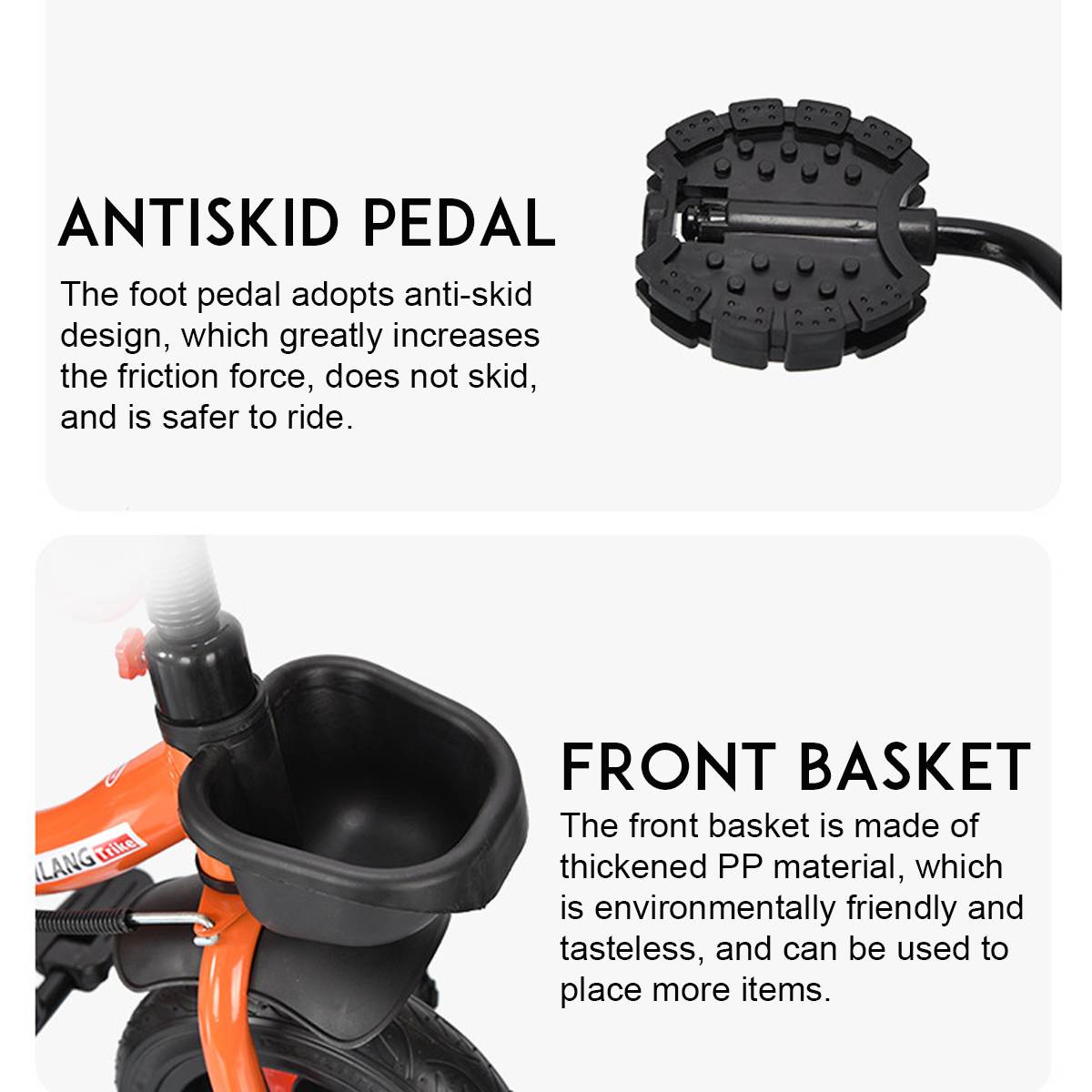Children Walker Tricycle Bicycle 3 Wheel with Safety Belt Kindergarten Kids Ride On Bike Toddler Trike for 1-6 Years Old Kid