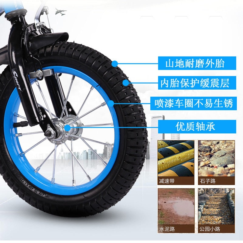 Children bicycle boys and girls riding bicycle 12/14/16/18 inch children student bicycle lights