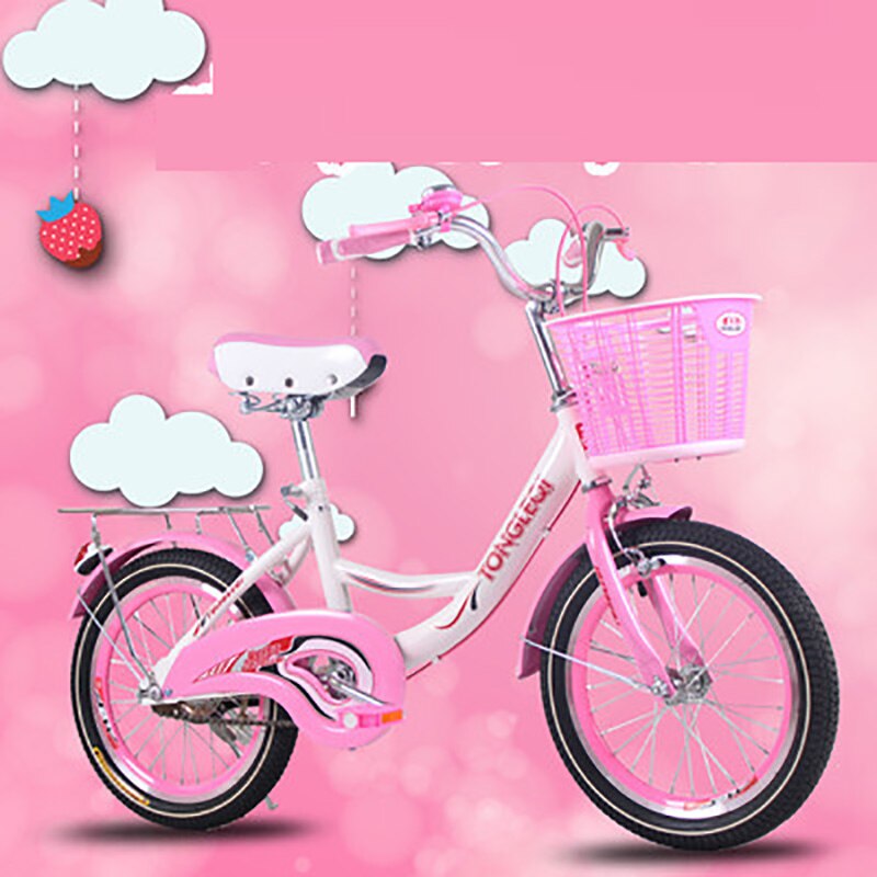 Children's Bicycle 20 Inches Princess Big Boy Primary School Student Basket Bike Boy Girl Baby Double Brake Leisure Commuter