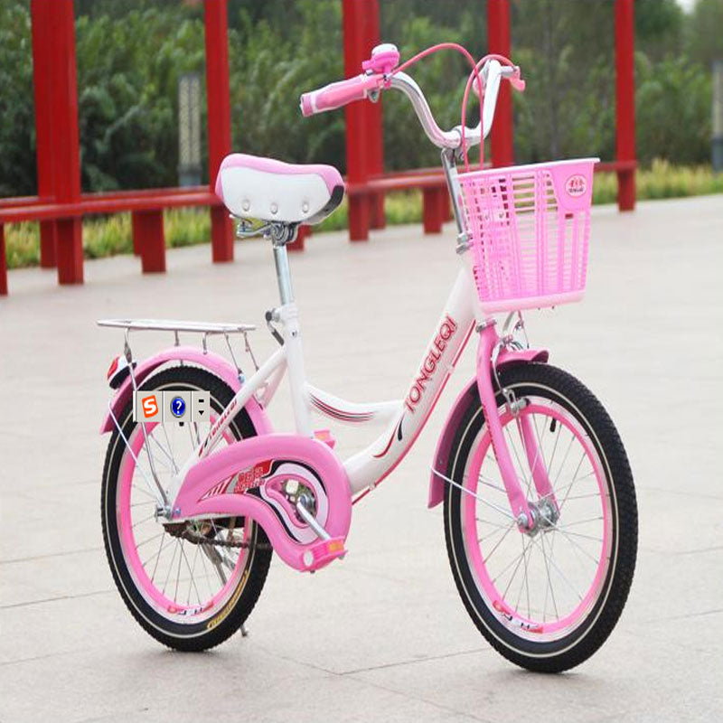 Children's Bicycle 20 Inches Princess Big Boy Primary School Student Basket Bike Boy Girl Baby Double Brake Leisure Commuter