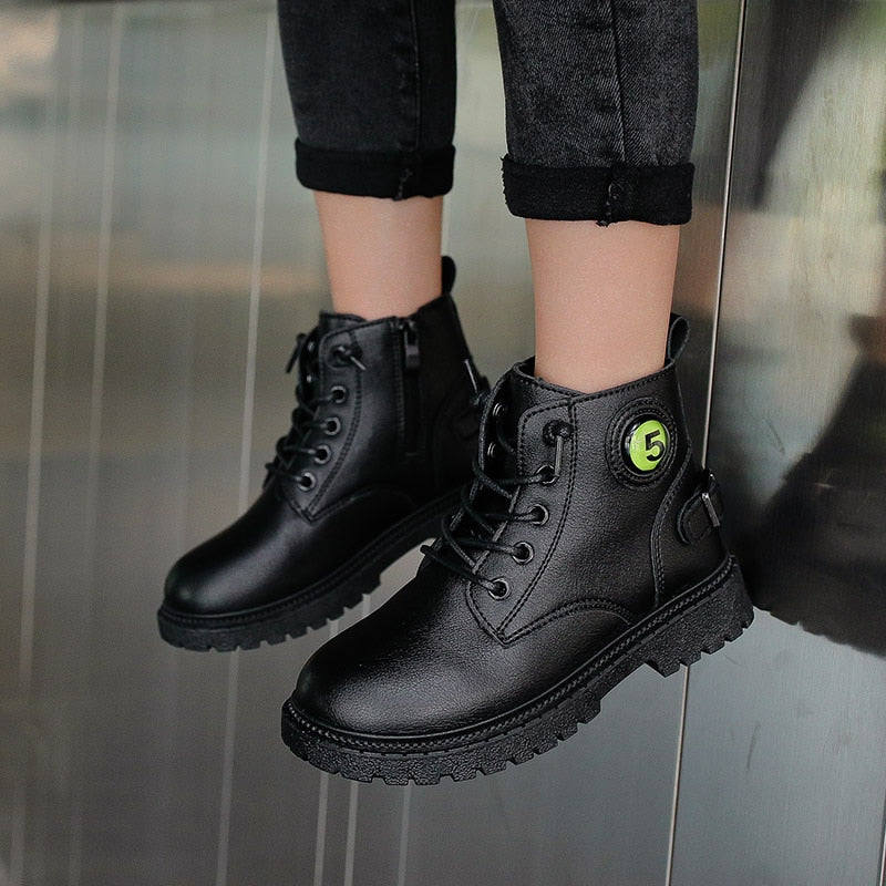 Children's Casual Shoes Spring and Autumn Martin Boots Boys Casual Walking Boots Children's Fashion Sports Shoes