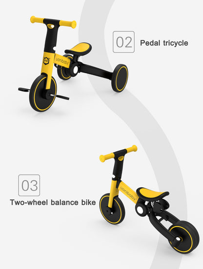 Children's Scooter 3 In 1 Kids Balance Bike Foldable  Tricycle Scooter Ride on Toy for Child 1-5 Years Old