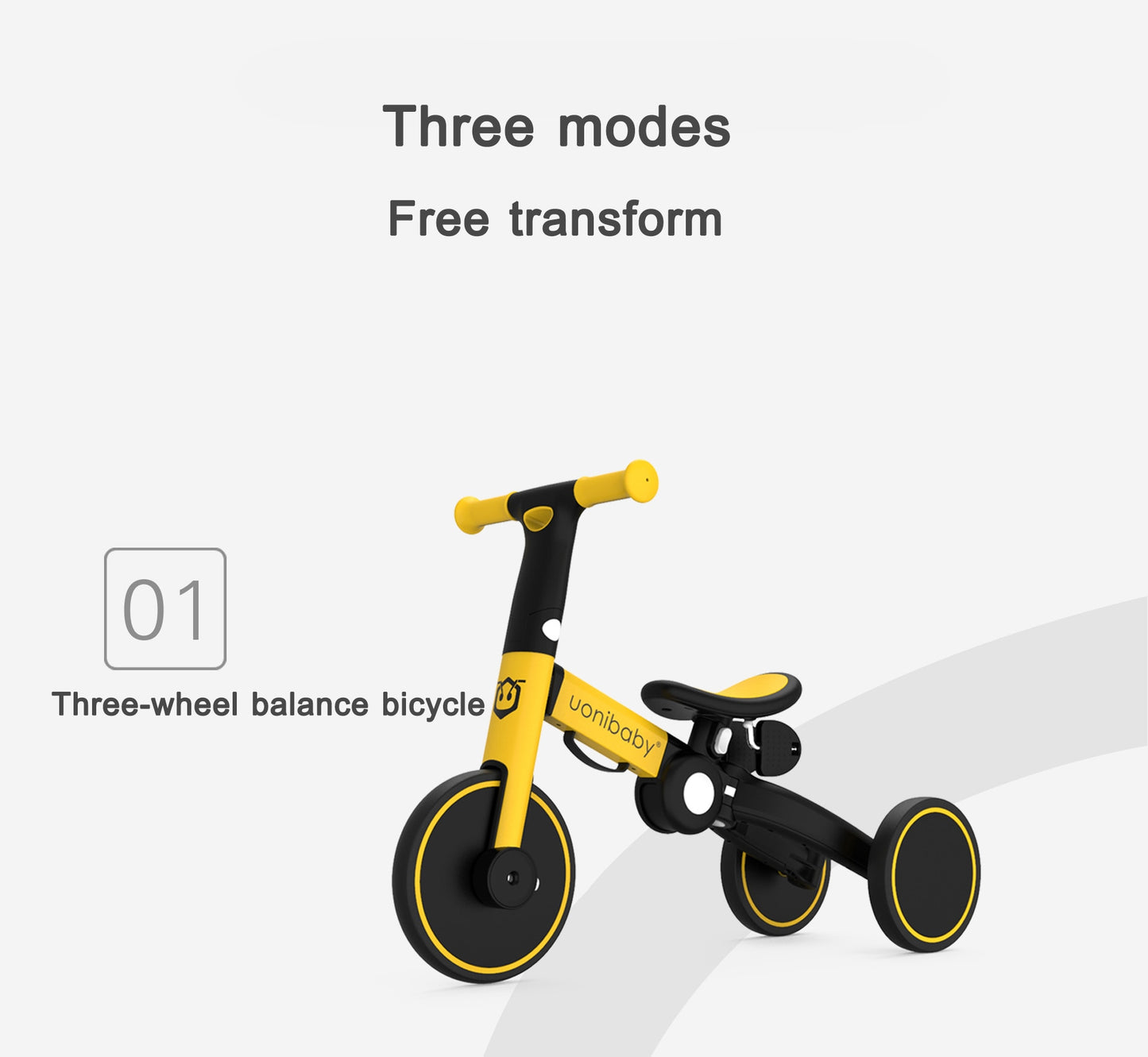 Children's Scooter 3 In 1 Kids Balance Bike Foldable  Tricycle Scooter Ride on Toy for Child 1-5 Years Old