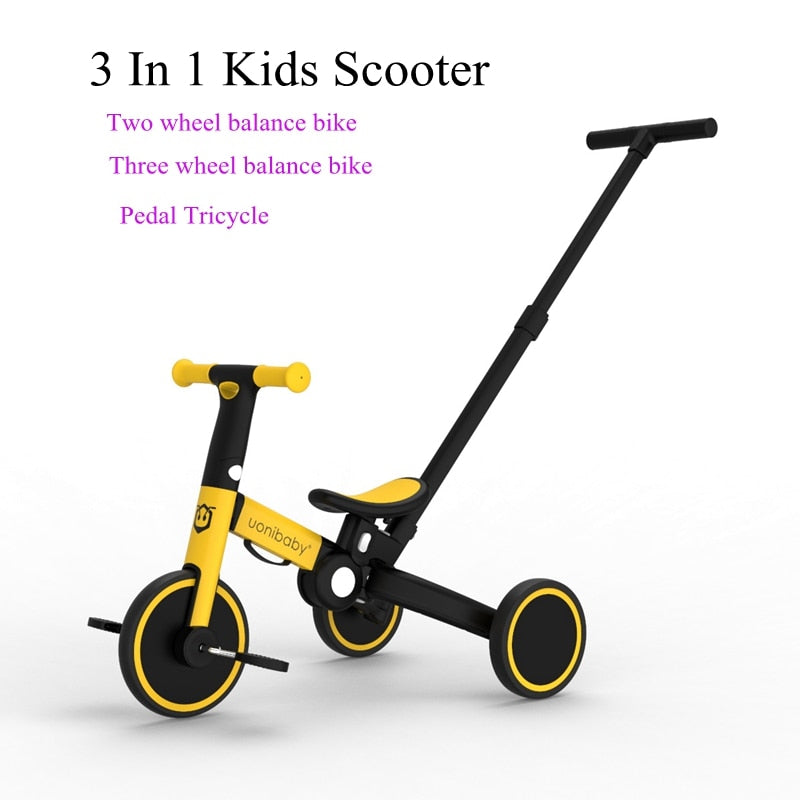 Children's Scooter 3 In 1 Kids Balance Bike Foldable  Tricycle Scooter Ride on Toy for Child 1-5 Years Old