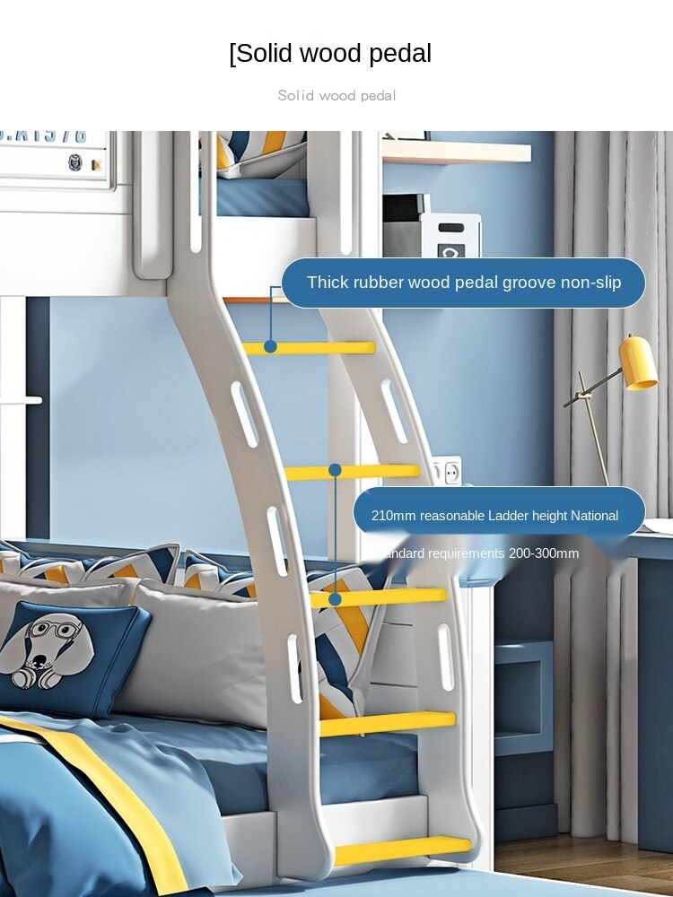 Children's bed out of bed boys mother bed slide up and down the American mother and child bed teen high and low bed bunk bed