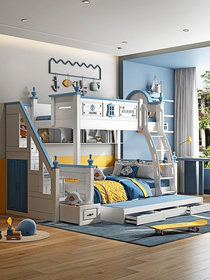 Children's bed out of bed boys mother bed slide up and down the American mother and child bed teen high and low bed bunk bed