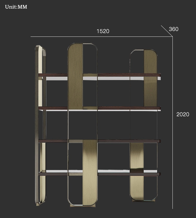 China modern creative design metal wooden bookshelf fashionable elegant shelf for studio study office
