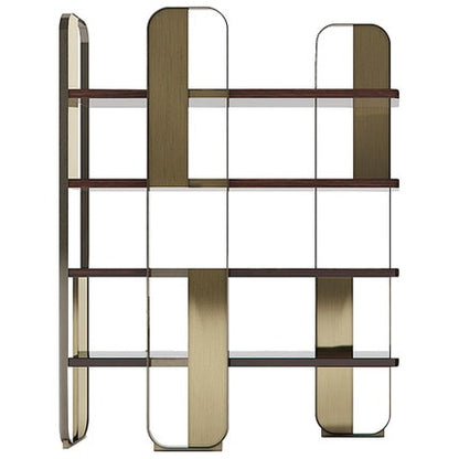China modern creative design metal wooden bookshelf fashionable elegant shelf for studio study office