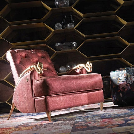 Italian Style Leather Sofa Living Room Tiger Chair Luxury Lounge Chair