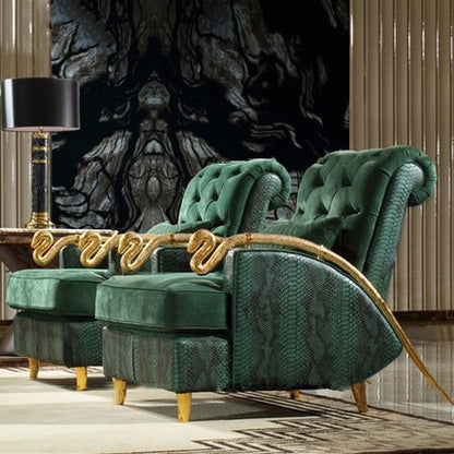 Italian Style Leather Sofa Living Room Tiger Chair Luxury Lounge Chair