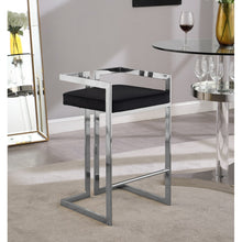 将图片加载到图库查看器，Chinafurniture Modern retro design velvet industrial furniture armrest golden metal leg high bar stool chair  home coffee shop
